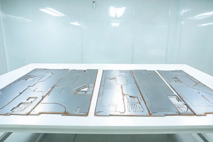 Thin aerospace sheet components after laser cutting