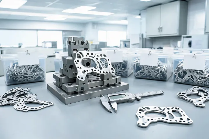 Laser-cut mobility brackets at inspection station
